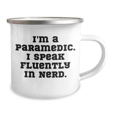 Rescue Worker Humor Gifts from Friends - 'I'm A Rescue Worker. I Speak Fluently In genius.' Funny Camping Mug for Rescue Worker Dad on Father's Day - Image 2